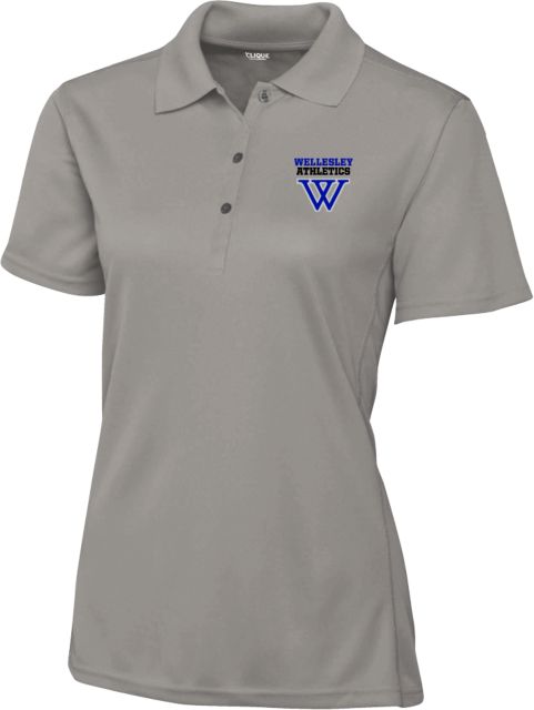 Wellesley C&B Womens Clique Ice Pique Polo Wellesley Athletics - ONLINE ONLY