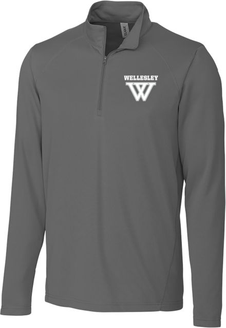 Wellesley C&B Titan Clique Ice Pique Half Zip Wellesley Primary Athletic Mark - ONLINE ONLY