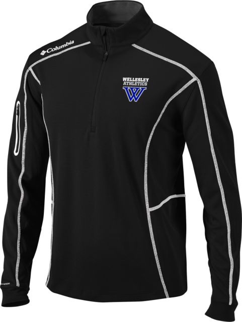 Wellesley Columbia Omni Wick Shotgun 1/4 Zip Wellesley Athletics - ONLINE ONLY