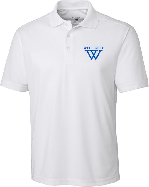 Wellesley C&B Clique Ice Pique Polo Wellesley College Primary Mark - ONLINE ONLY