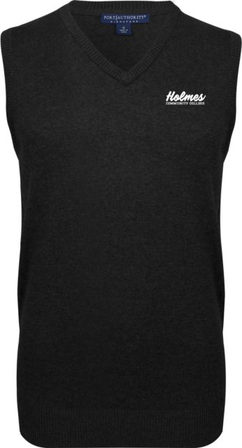 Holmes VNeck Sweater Vest Holmes Community College Stacked - ONLINE ONLY