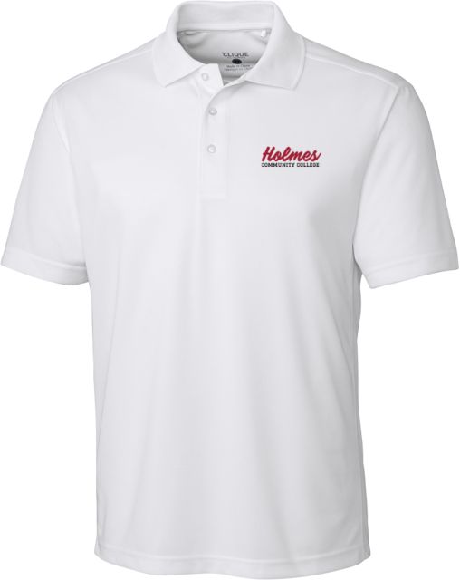 Holmes Clique Ice Pique Polo Holmes Community College Stacked - ONLINE ONLY