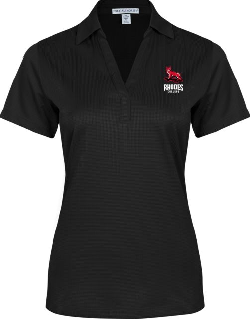 Rhodes Womens Performance Fine Jacquard Polo Lynx and Bridge - ONLINE ONLY