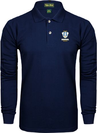 Emmanuel Long Sleeve Polo Primary Logo - ONLINE ONLY