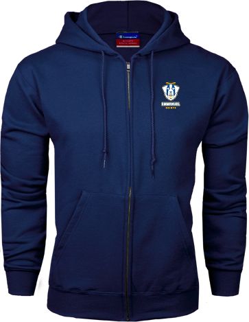 Emmanuel Fleece Full Zip Hoodie Primary Logo - ONLINE ONLY