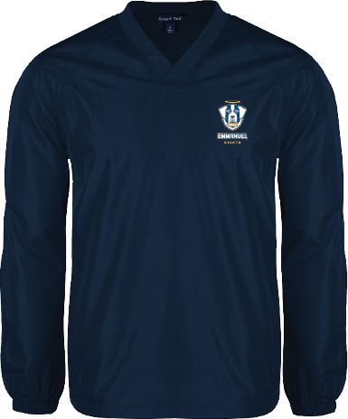 Emmanuel V Neck Raglan Windshirt Primary Logo - ONLINE ONLY