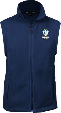 Emmanuel Fleece Full Zip Vest Primary Logo - ONLINE ONLY