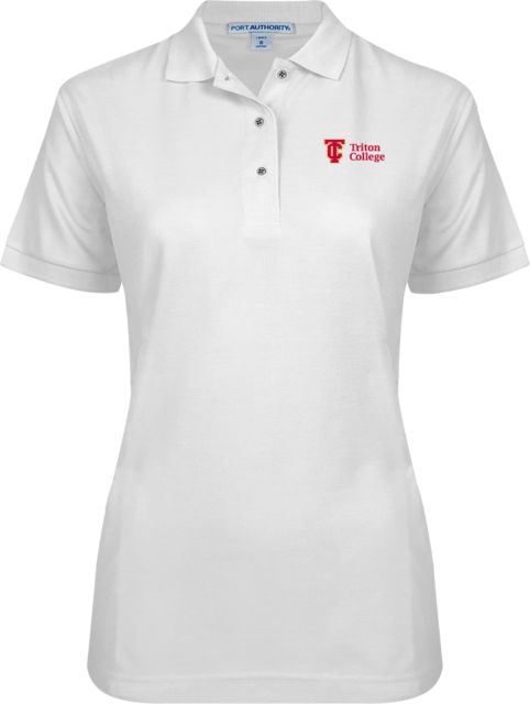 Triton Womens Silk Touch Pique Polo Triton College Primary Wordmark - ONLINE ONLY