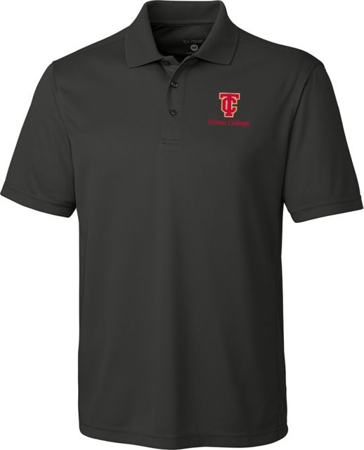 Triton C&B Clique Ice Pique Polo Triton College Primary Wordmark Stacked - ONLINE ONLY