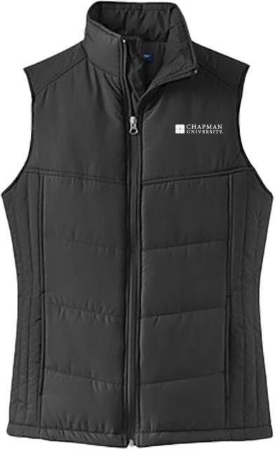 Chapman Womens Puffer Vest Chapman University - Institutional Mark Horizontal - ONLINE ONLY
