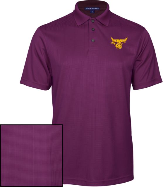 MSU Mankato Performance Fine Jacquard Polo Mavericks Steer - ONLINE ONLY