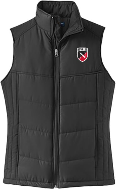 Northeastern Womens Puffer Vest NU Athletic Shield - ONLINE ONLY