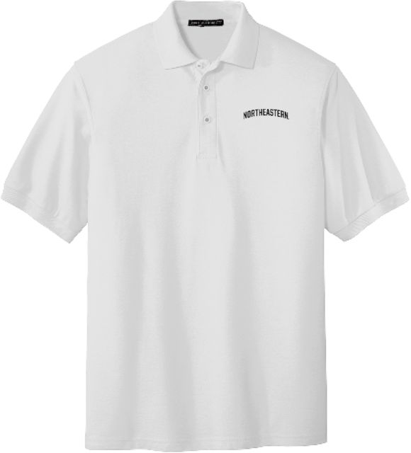 Northeastern Silk Touch Polo Northeastern Athletic Wordmark - ONLINE ONLY