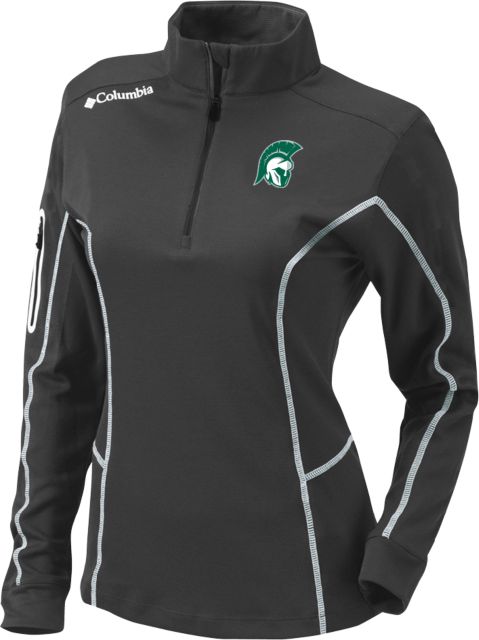 Illinois Wesleyan Columbia Ladies Omni Wick Shotgun 1/4 Zip Head Mark - ONLINE ONLY