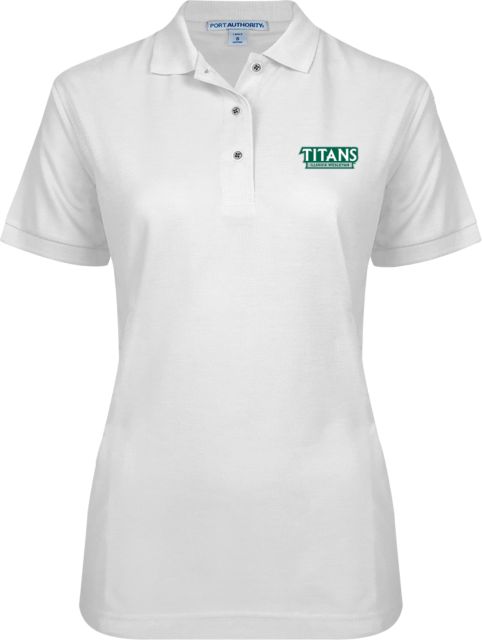 Illinois Wesleyan Ladies Easycare Pique Polo Titans Wordmark - ONLINE ONLY