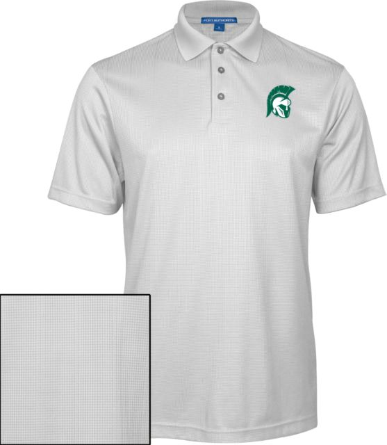 Illinois Wesleyan Performance Fine Jacquard Polo Head Mark - ONLINE ONLY