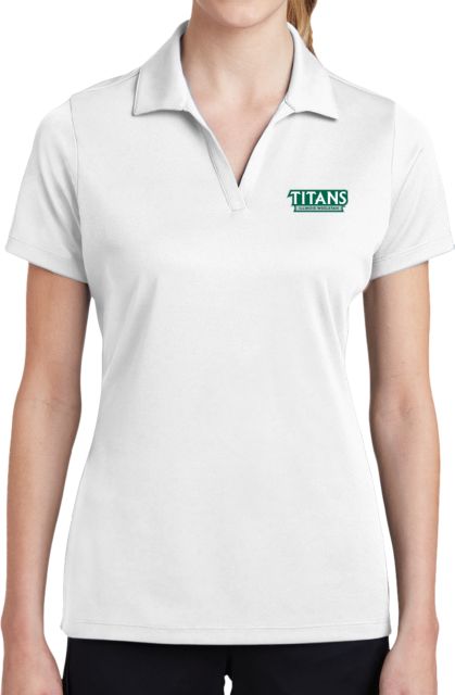 Illinois Wesleyan Ladies Dry Mesh Polo Titans Wordmark - ONLINE ONLY