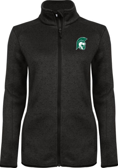 Illinois Wesleyan Heather Ladies Fleece Jacket Head Mark - ONLINE ONLY