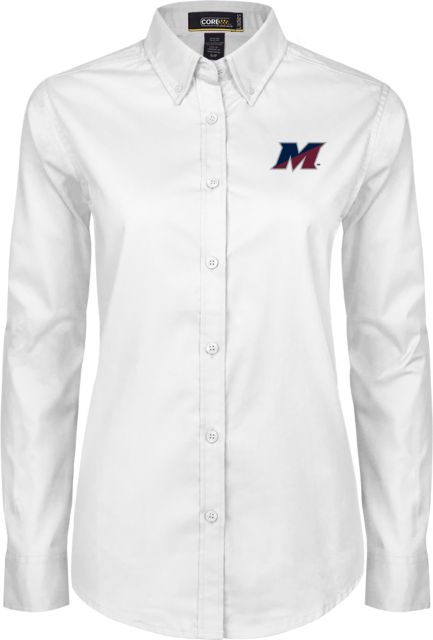 SUNY Maritime Ladies Twill Button Down Long Sleeve SUNY Maritime M Mark - ONLINE ONLY