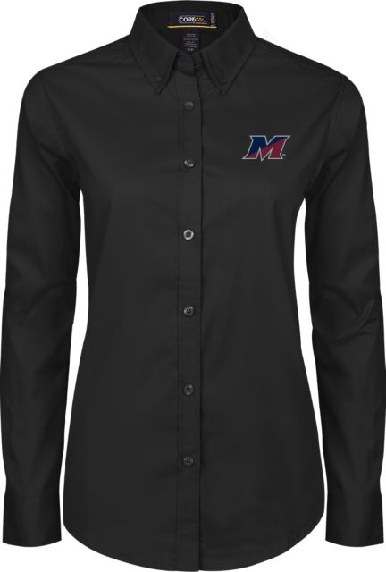 SUNY Maritime Ladies Twill Button Down Long Sleeve SUNY Maritime M Mark - ONLINE ONLY