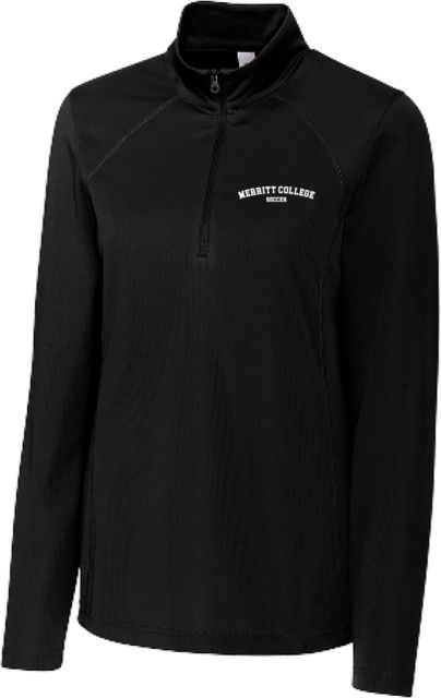 Merritt College C&B Womens Clique Ice Pique Half Zip Merritt College Arched Soccer