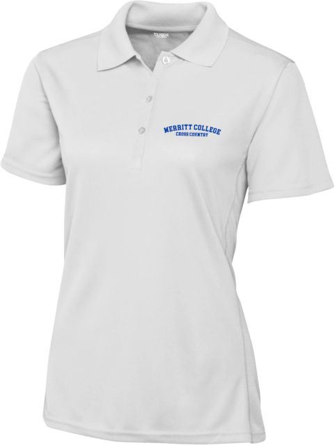 Merritt College C&B Womens Clique Ice Pique Polo Merritt College Arched Cross Country