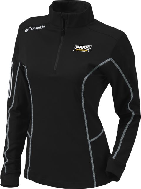 Paris Junior College Columbia Womens Omni Wick Shotgun 1/4 Zip Paris Junior College Wordmark - ONLINE ONLY