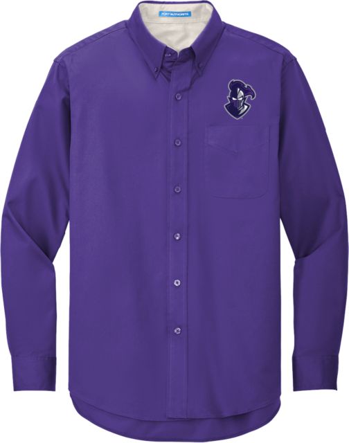 Furman Twill Button Down Long Sleeve Furman Paladin Mascot Head - ONLINE ONLY