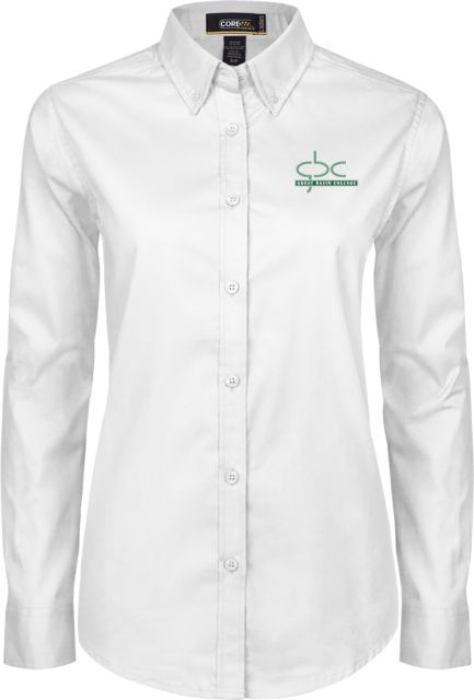 Great Basin Womens Twill Long Sleeve Button Down White Primary Logo - ONLINE ONLY