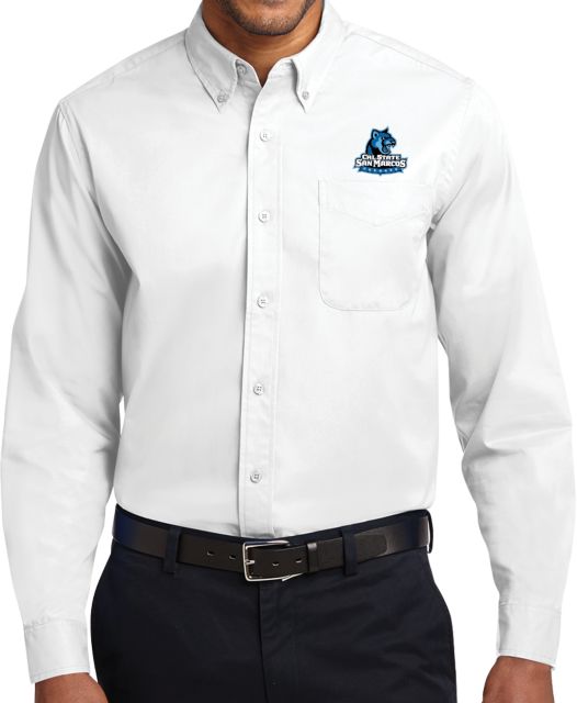 Cal State San Marcos Twill Button Down Long Sleeve Primary Logo - ONLINE ONLY