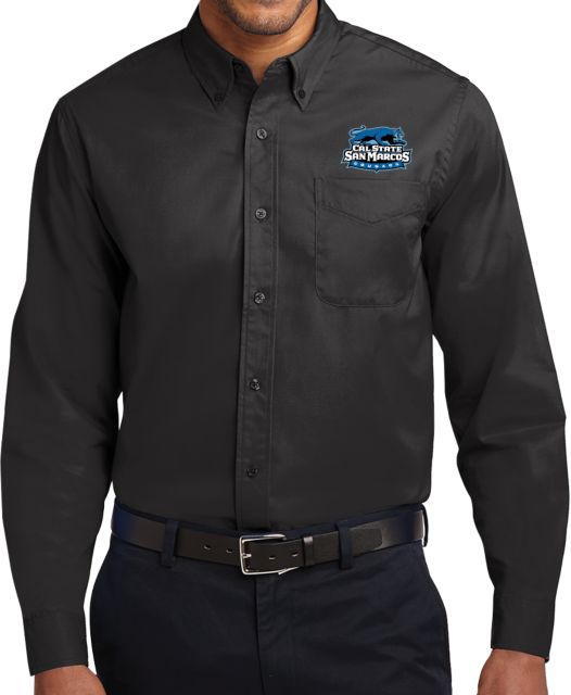 Cal State San Marcos Twill Button Down Long Sleeve Secondary Logo - ONLINE ONLY