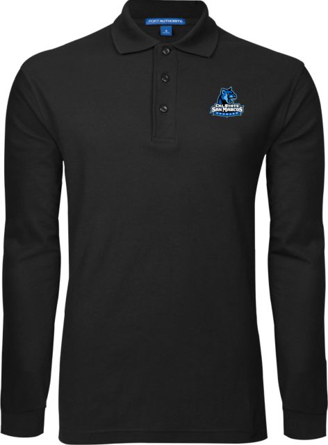 Cal State San Marcos Long Sleeve Polo Primary Logo - ONLINE ONLY