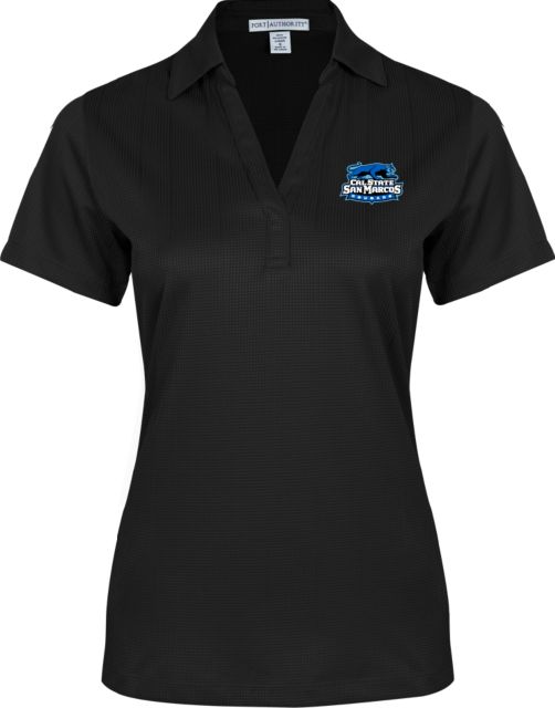 Cal State San Marcos Womens Performance Fine Jacquard Polo Secondary Logo - ONLINE ONLY