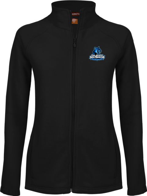 Cal State San Marcos Womens Fleece Full Zip Jacket Primary Logo - ONLINE ONLY