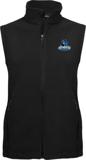 Cal State San Marcos Fleece Full Zip Vest Primary Logo - ONLINE ONLY