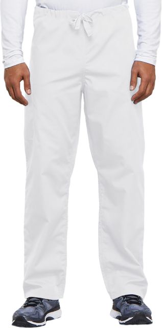 Unisex White WW Originals Drawstring Scrub Pant BLANK - ONLINE ONLY