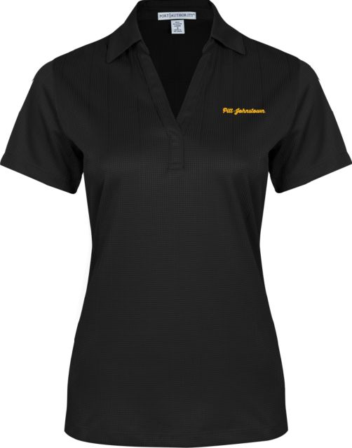 Pittsburgh Ladies Performance Fine Jacquard Polo Script Pitt Johnstown - ONLINE ONLY
