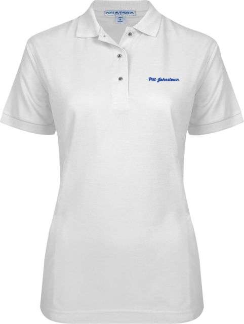 Pittsburgh Ladies Silk Touch Pique Polo Script Pitt Johnstown - ONLINE ONLY