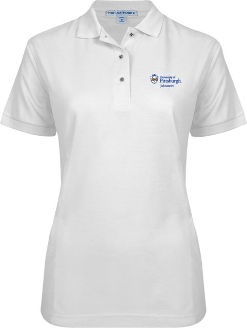 Pittsburgh Ladies Silk Touch Pique Polo Institutional Mark Johnstown Vertical - ONLINE ONLY