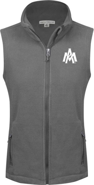 Arkansas Monticello Womens Fleece Full Zip Vest Primary Mark - ONLINE ONLY