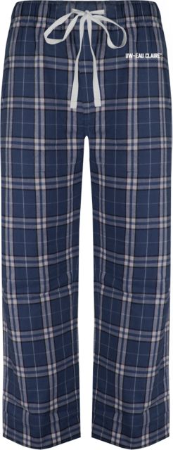 Eau Claire Navy/White Flannel Pajama Pant UW Eau Claire Flat Mark EMB - ONLINE ONLY