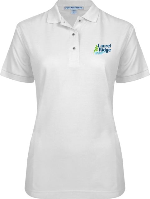 Laurel Ridge Womens Silk Touch Pique Polo Wordmark Stacked - ONLINE ONLY