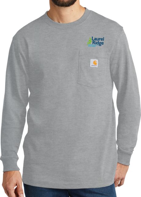 Laurel Ridge Carhartt Workwear Long Sleeve Pocket T Shirt Wordmark Stacked - ONLINE ONLY