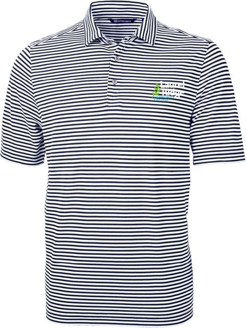 Laurel Ridge CandB Virtue Eco Pique Stripe Polo Wordmark Stacked - ONLINE ONLY