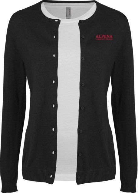 Alpena Cardigan Sweater Black Wordmark - ONLINE ONLY