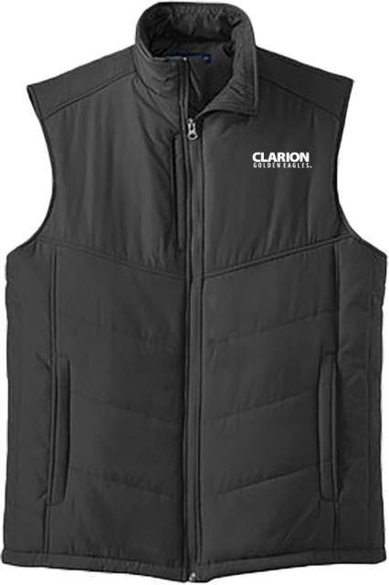 PennWest Clarion Puffer Vest Clarion Golden Eagles Wordmark - ONLINE ONLY
