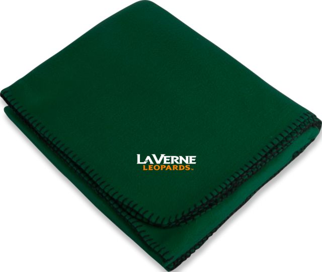 LaVerne Arctic Fleece Blanket University of La Verne  Leopards Wordmark Flat