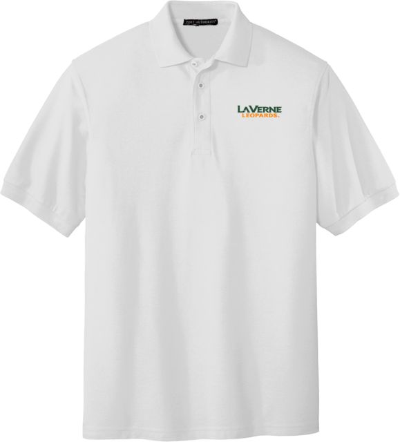 LaVerne Silk Touch Polo University of La Verne  Leopards Wordmark Flat