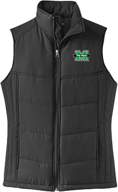Marshall Womens Puffer Vest Marshall University The Herd Primary Mark - ONLINE ONLY