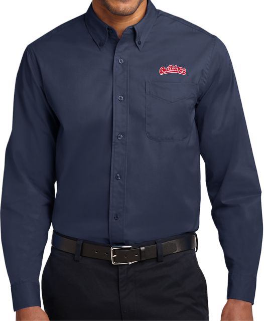 Fresno State Twill Button Down Long Sleeve Scripted Bulldogs EMB - ONLINE ONLY